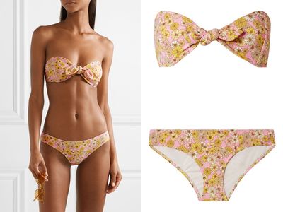 Poppy Floral-Print Stretch-Crepe Bikini from Lisa Marie Fernandez