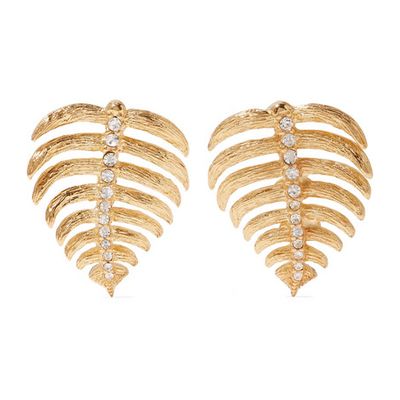 Gold-Tone Crystal Earrings from Kenneth Jay Lane