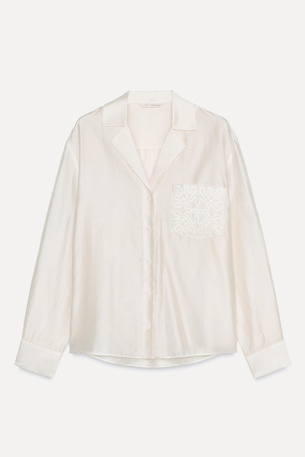 Embroidered Pocket Shirt from ZARA