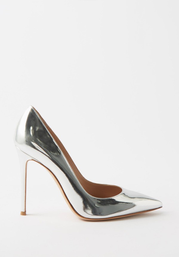 Gianvito 105 Mirrored-Leather Pumps from Gianvito Rossi