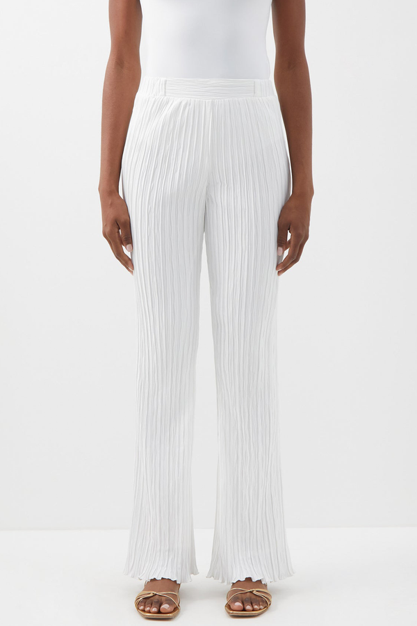 Talaria Plissé-Twill Trousers from Zeus + Dione
