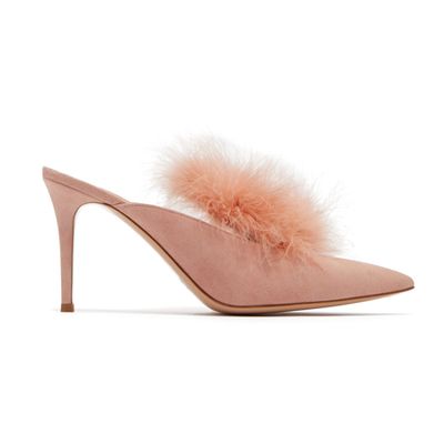 Maribou 85 Suede Mules from Gianvito Rossi