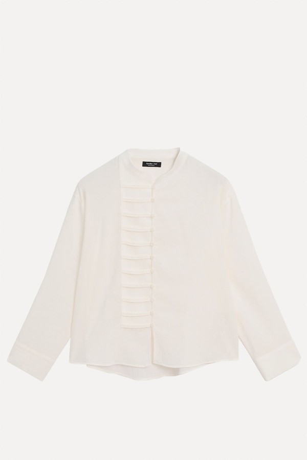 Round-Neck Shirt With Button Details from Massimo Dutti