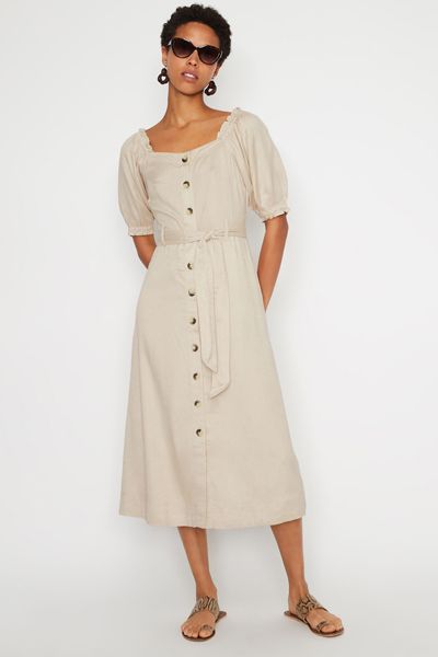 Square Neck Midi Prairie Dress from Warehouse