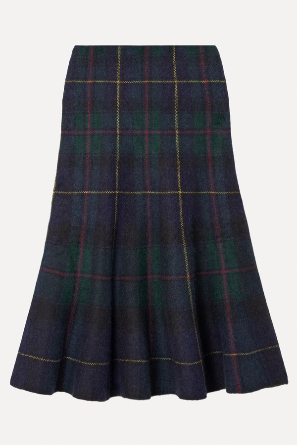Checked Wool Midi Skirt from Polo Ralph Lauren