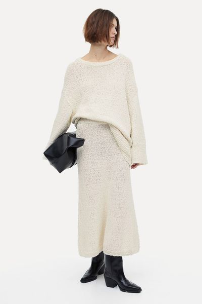Flared Textured-Knit Skirt from H&M