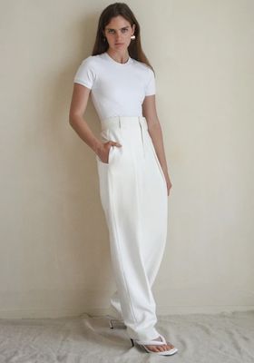 Ivory High Waisted Trousers from Sundarbay