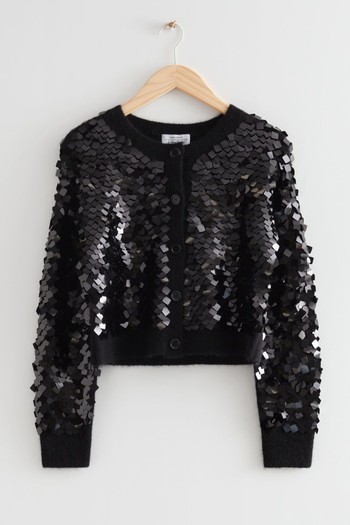 Sequin Wool Knit Cardigan from & Other Stories