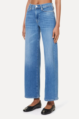 Le Palazzo Wide-Leg Slim-Fit Stretch-Denim Jeans from Frame