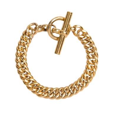 Small Gold Curb Link Bracelet from Tilly Sveaas
