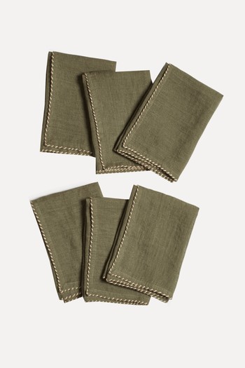 Set Of 6 Elias Napkins  from OKA