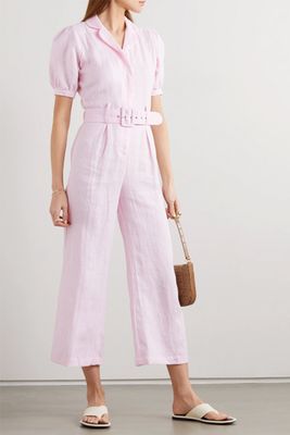 Frederikke Belted Linen Jumpsuit from Faithful The Brand