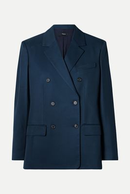 Double-Breasted Twill Blazer from Theory