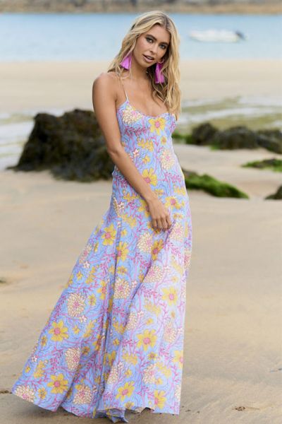 The Positano Dress- Floral Sky 