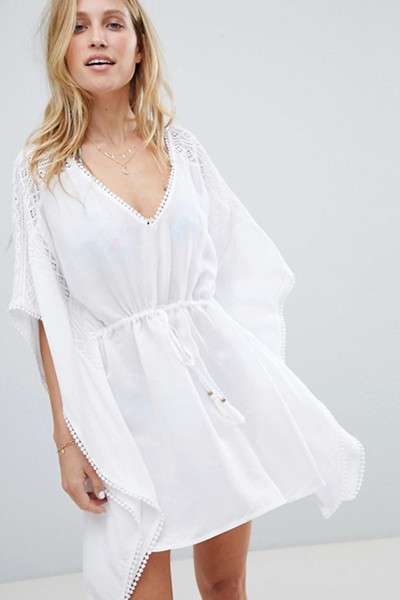 Geo Lace Insert Kaftan from Accessorize