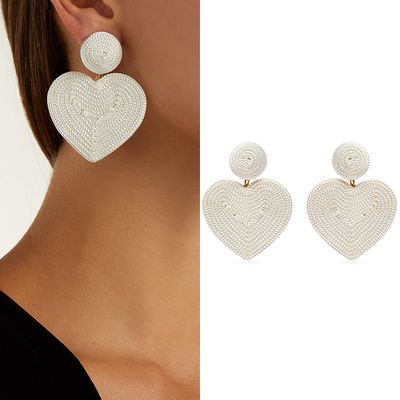 Cora Heart Cord Earrings from Rebecca De Ravenel