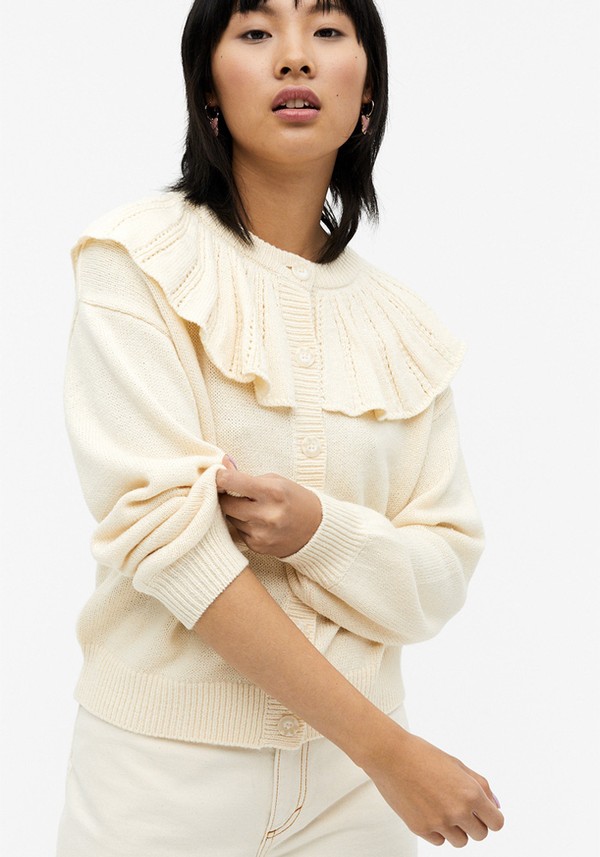 Frill Collar Cardigan from Monki