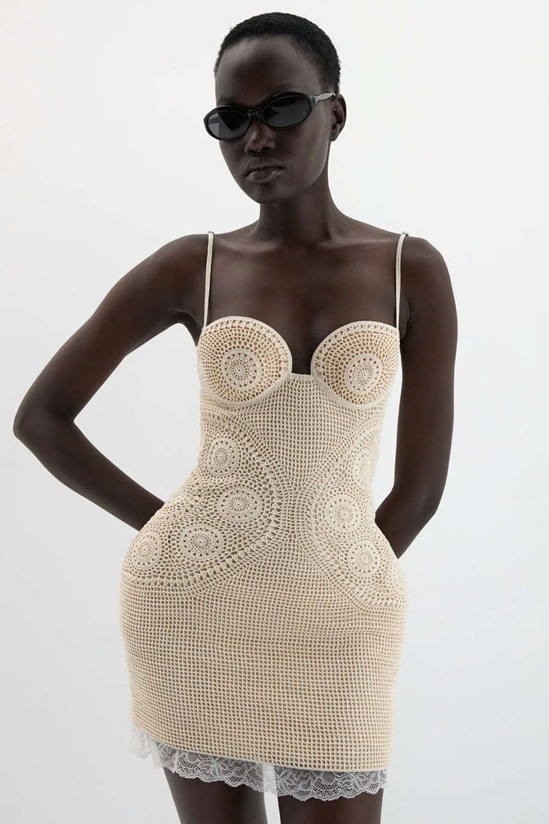 Structured Crochet Bustier Mini Dress from Magda Butrym 