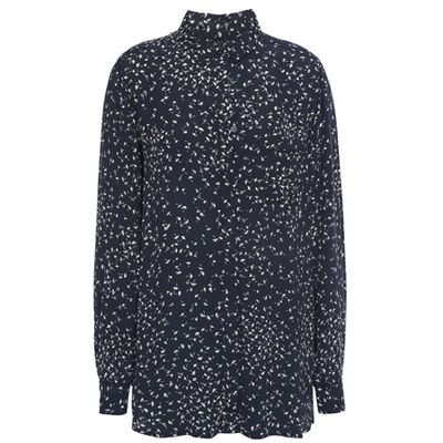 Barra Floral-Print Crepe Shirt from Ganni