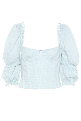Oceanic Gingham Cotton Top from Brock Collection