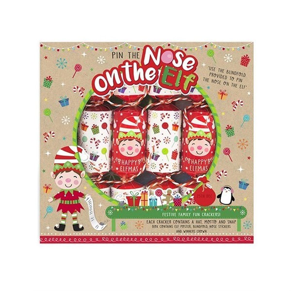 Pack Of 6 - Pin The Nose On The Elf Game Christmas from Toyland®