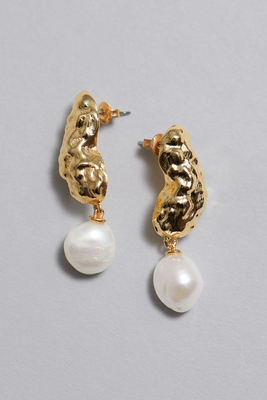 Sculpted Pearl Drop Earrings  from & Other Stories