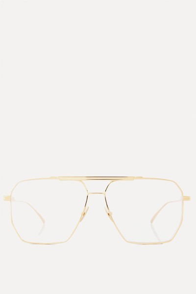 Classic Aviator Glasses from Bottega Veneta