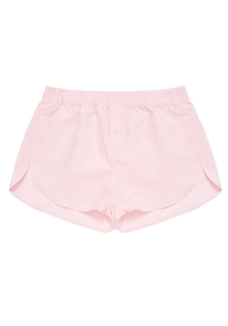 Rose Pink Weave Boxer Shorts from WNU X Hamilton + Hare