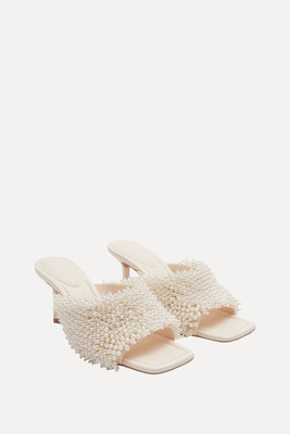 Mother Of Pearl Covered Leather Mules from & Other Stories