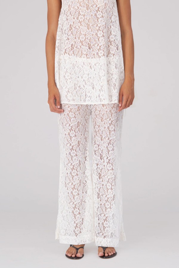 Luna White Lace Pants from Carmen Says