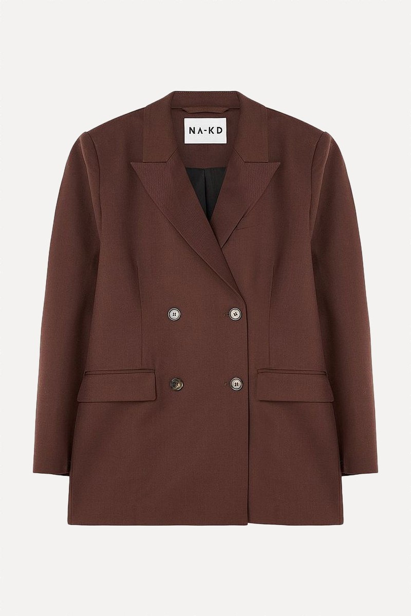 Oversized Double Breasted Wool Blend Blazer from NA-KD