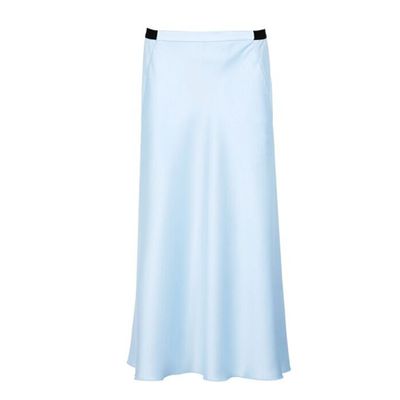 Pale Blue Satin Midi Skirt from £391