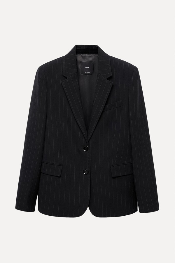 Pinstripe Suit Jacket from Mango