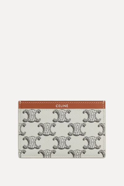 Card Holder In Triomphe Canvas And Calfskin from Celine