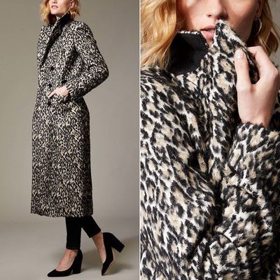 Leopard Print Longline Coat