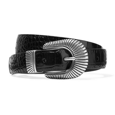 Croc-Effect Leather Belt from Andersons