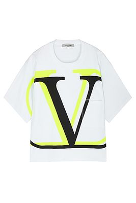 VLogo White Cotton T-Shirt from Valentino