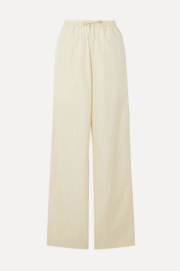 Sero Striped Cotton-Poplin Drawstring Pants