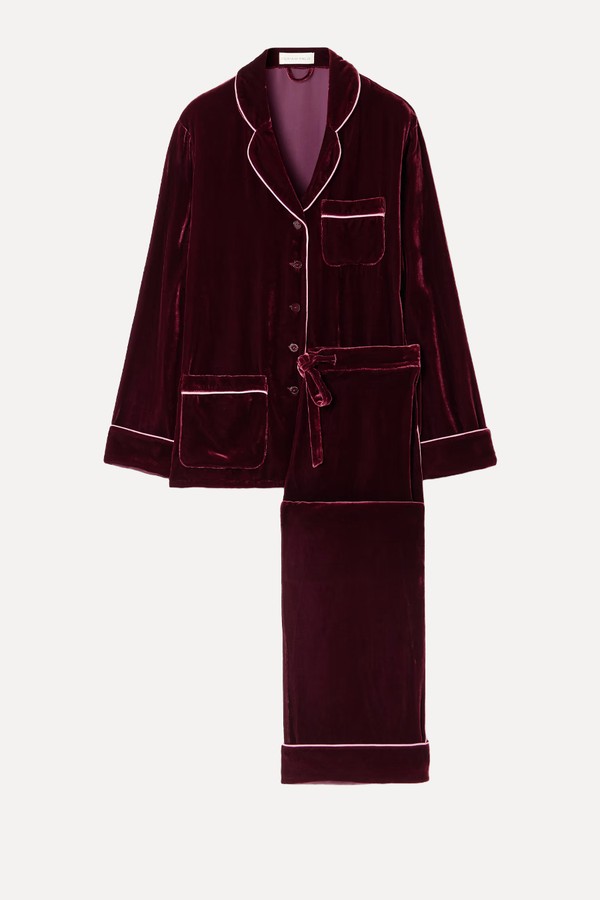 Coco Velvet Pajama Set from Olivia Von Halle