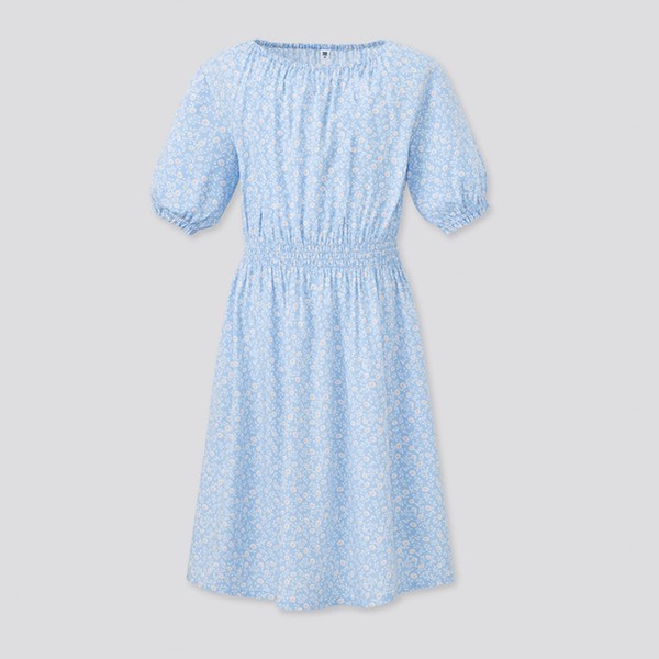 Flower Printed Short Sleeve Dress