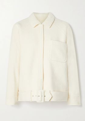 Jaden Belted Wool-Blend Jacket from Anine Bing