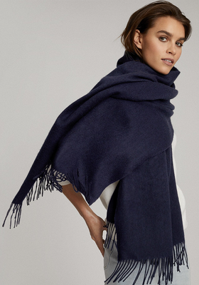Wool Cashmere Blend Oversized Scarf  from Reiss
