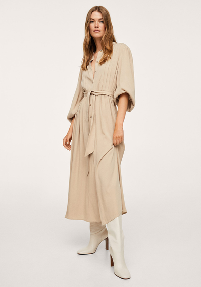 Pleated Shirt Dress from Mango 