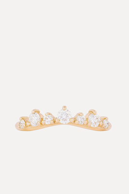 Crown Of Light 14k Gold Polished Band Diamond Ring