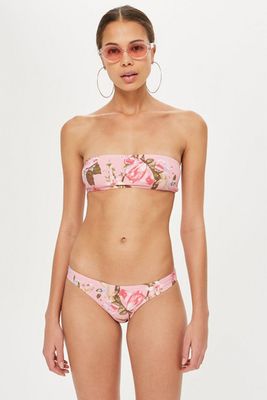 Floral Bandeau Bikini Top from Topshop