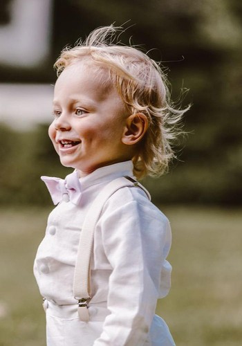 White Christening Ringbearer Outfit from Maria Platero KidsClot