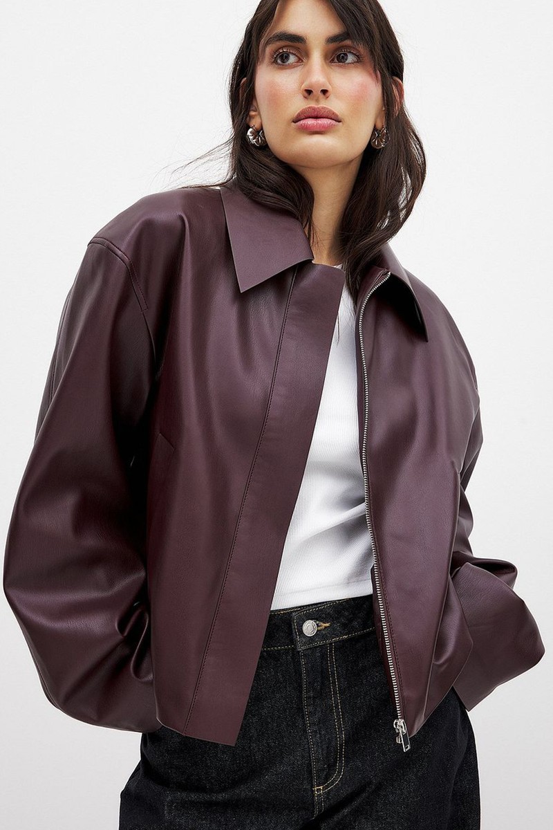 Short Faux Leather Jacket from Na-Kd