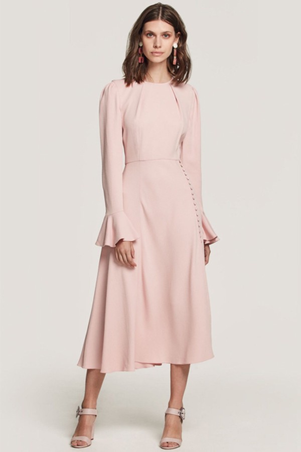 Yahvi Pink Midi Dress from Beulah London