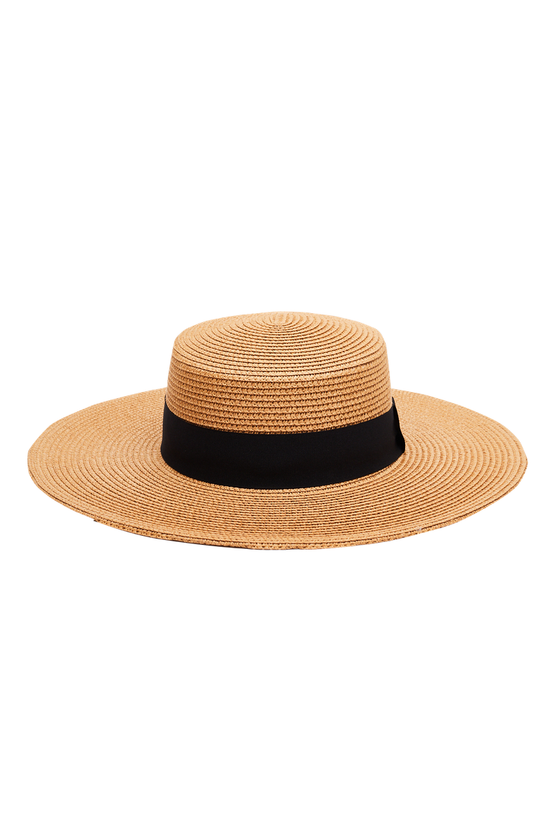 Straw Wide Brim Boater Hat