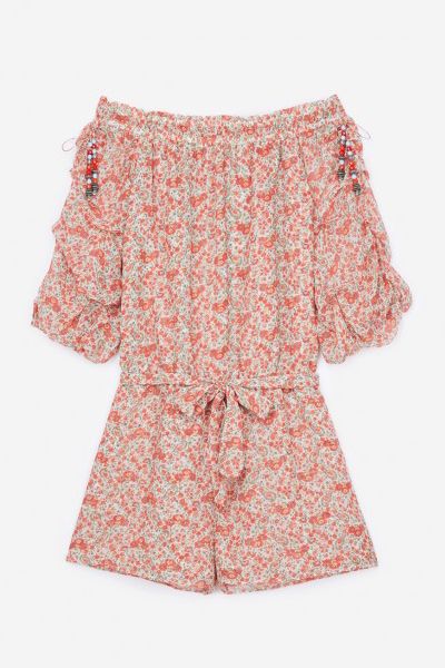 Pink Silk Playsuit from The Kooples